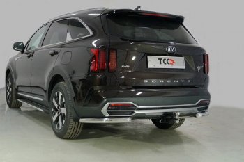 Защита заднего бампера (уголки, d60,3 мм) TCC KIA Sorento  MQ4 (2020-2022)
