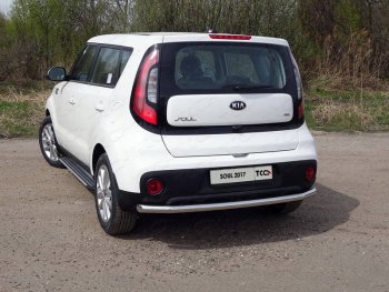 Защита задняя (нержавейка 60,3 мм) ТСС Тюнинг KIA Soul  PS (2017-2019) рестайлинг