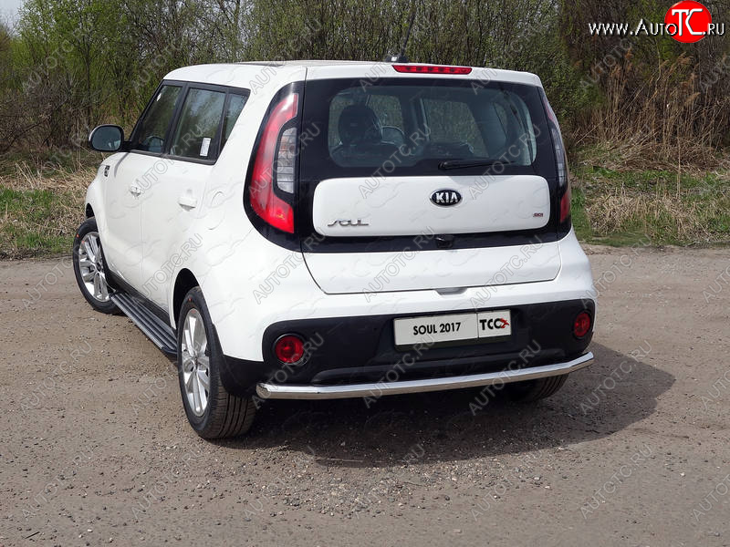 14 699 р. Защита задняя (нержавейка 60,3 мм) ТСС Тюнинг  KIA Soul  PS (2017-2019) рестайлинг  с доставкой в г. Кемерово