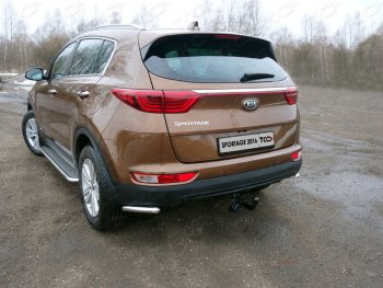 Защита заднего бампера (уголки, d42,4 мм) TCC KIA Sportage  4 QL (2016-2018) дорестайлинг