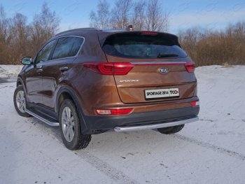 Защита задняя (нержавейка 60,3 мм) ТСС Тюнинг KIA Sportage  4 QL (2016-2018) дорестайлинг