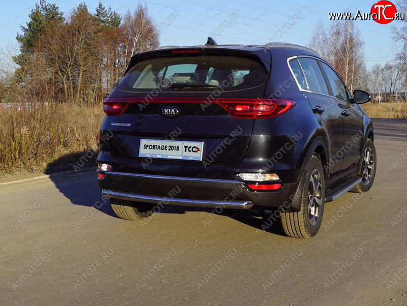 17 649 р. Защита задняя (нержавейка 60,3 мм) ТСС Тюнинг  KIA Sportage  4 QL (2018-2022) рестайлинг  с доставкой в г. Кемерово