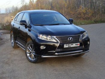 Защита переднего бампера нижняя 60,3*60,3 мм ТСС Тюнинг Lexus RX350  AL10 (2012-2015) рестайлинг