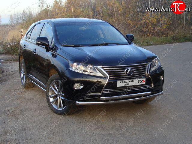 29 449 р. Защита переднего бампера нижняя 60,3*60,3 мм ТСС Тюнинг Lexus RX350 AL10 рестайлинг (2012-2015) (нержавейка)  с доставкой в г. Кемерово