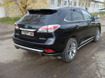 Защита задняя (центральная нержавейка 60,3 мм) кроме F-Sport ТСС Тюнинг Lexus RX350  AL10 (2012-2015) рестайлинг