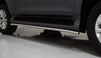 Защита порогов алюминий 42,4 мм, ТСС Тюнинг Lexus GX460  J150 (2019-2022) 2-ой рестайлинг
