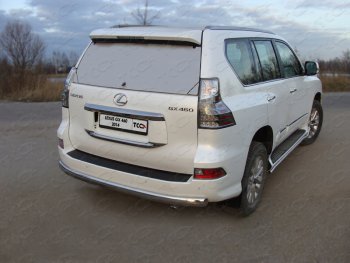 Защита задняя (центральная овальная 75х42 мм) ТСС Тюнинг Lexus GX460  J150 (2019-2022) 2-ой рестайлинг