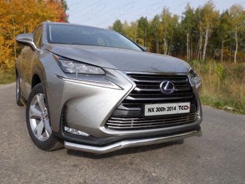 21 999 р. Защита переднего бампера кенгурин 60,3 мм кроме F-Sport ТСС Тюнинг  Lexus NX300h  Z10 (2014-2017) дорестайлинг (нержавейка)  с доставкой в г. Кемерово. Увеличить фотографию 1