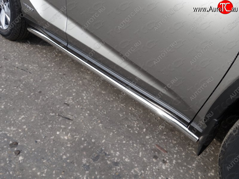 21 599 р. Защита порогов труба d60,3 мм ТСС Тюнинг  Lexus NX300h  Z10 (2014-2017) дорестайлинг (серые)  с доставкой в г. Кемерово