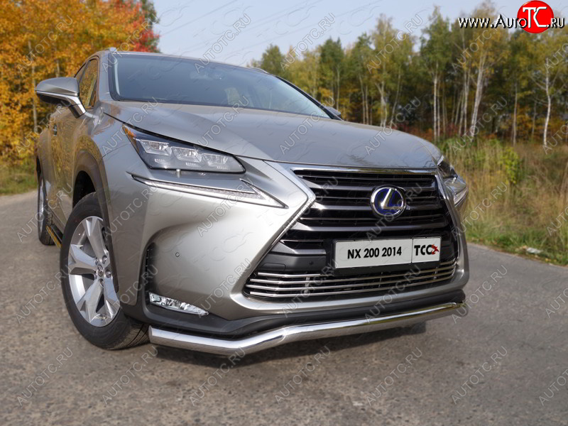 7 349 р. Декоративная вставка переднего бампера (кроме F-Sport) ТСС Тюнинг  Lexus NX200  Z10 (2014-2017) дорестайлинг (d 12 мм)  с доставкой в г. Кемерово