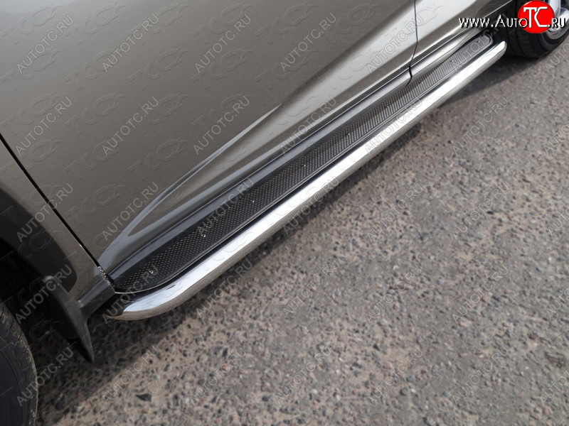 41 749 р. Пороги с площадкой 60,3 кроме мм кроме F-Sport ТСС Тюнинг Lexus NX200 Z10 дорестайлинг (2014-2017) (нержавейка)  с доставкой в г. Кемерово