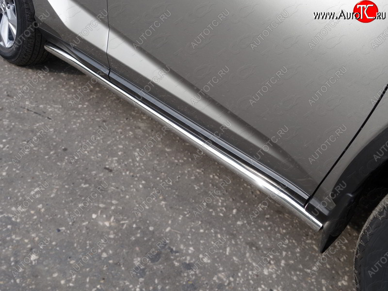 21 599 р. Защита порогов труба d60,3 мм ТСС Тюнинг  Lexus NX200  Z10 (2017-2021) рестайлинг (серые)  с доставкой в г. Кемерово