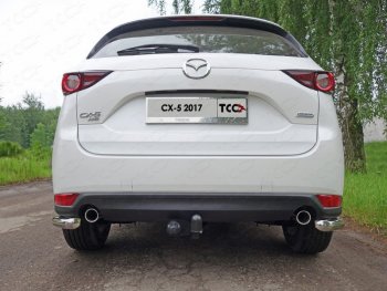 Защита заднего бампера (уголки, d60,3 мм) TCC Mazda CX-5  KF (2016-2025)