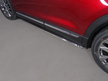 Пороги с площадкой 42,4 мм ТСС Тюнинг Mazda CX-9 TC дорестайлинг (2015-2025)
