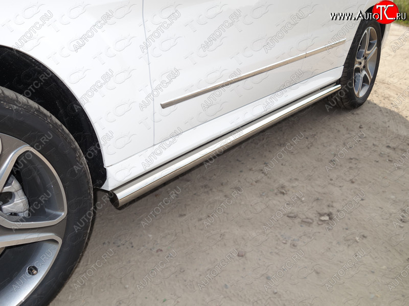 21 599 р. Защита порогов труба d60,3 мм ТСС Тюнинг  Mercedes-Benz GLK class  X204 (2012-2015) рестайлинг (серые)  с доставкой в г. Кемерово