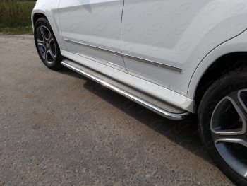 Пороги с площадкой 42,4 мм ТСС Тюнинг Mercedes-Benz GLK class  X204 (2012-2015) рестайлинг