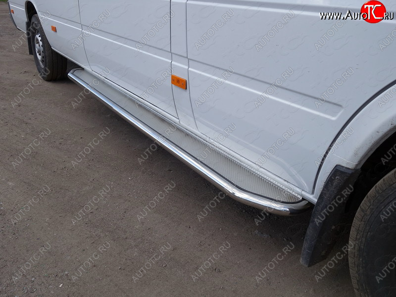 31 999 р. Порог с площадкой d42,4 мм ТСС Тюнинг  Mercedes-Benz Sprinter  W906 (2014-2018) рестайлинг (нержавейка лист)  с доставкой в г. Кемерово