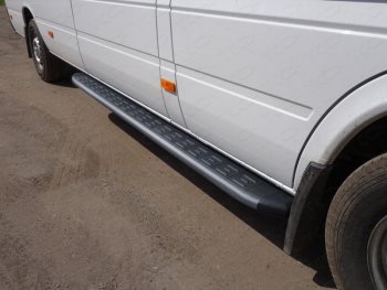 Порог алюминиевый с пластиковой накладкой, ТСС Тюнинг Mercedes-Benz Sprinter  W906 (2014-2018) рестайлинг