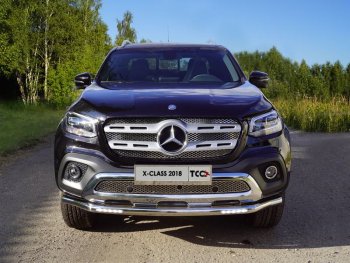 31 899 р. Защита переднего бампера нижняя с ДХО 60,3 мм ТСС Тюнинг  Mercedes-Benz X class  W470 (2017-2020) (нержавейка)  с доставкой в г. Кемерово. Увеличить фотографию 1