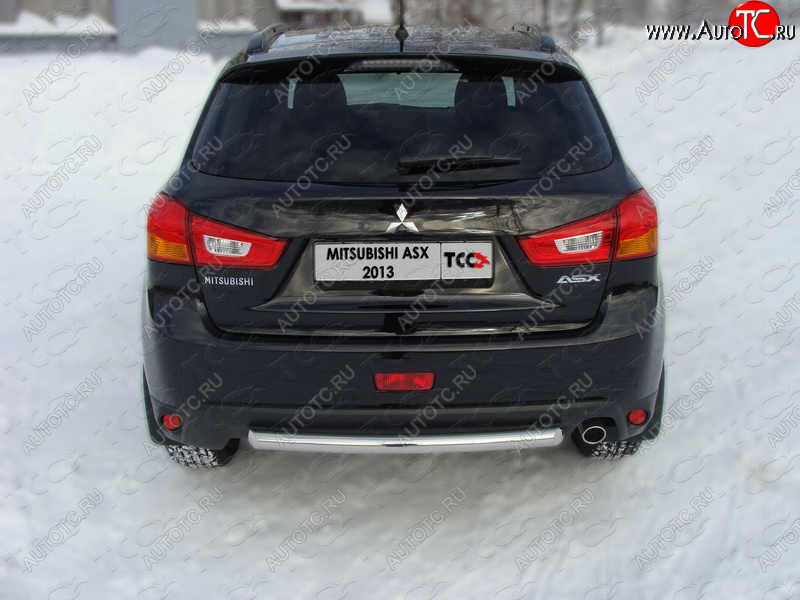 13 249 р. Защита задняя (центральная нержавейка 60,3 мм) ТСС Тюнинг  Mitsubishi ASX (2013-2016) 1-ый рестайлинг  с доставкой в г. Кемерово