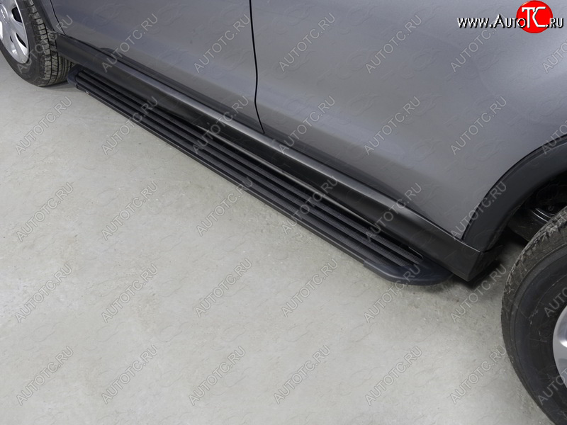 21 999 р. Пороги алюминиевые Slim Line ТСС Тюнинг  Mitsubishi ASX (2017-2020) 2-ой рестайлинг (Black)  с доставкой в г. Кемерово