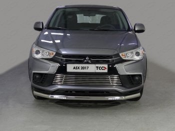 Защита переднего бампера нижняя с ДХО 60,3 мм ТСС Тюнинг Mitsubishi ASX (2017-2020) 2-ой рестайлинг (нержавейка)