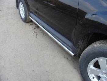 Защита порогов труба d60,3 мм ТСС Тюнинг Mitsubishi Outlander GF дорестайлинг (2012-2014) (серые)