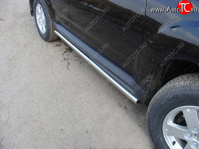 19 599 р. Защита порогов труба d60,3 мм ТСС Тюнинг  Mitsubishi Outlander  GF (2012-2014) дорестайлинг (серые)  с доставкой в г. Кемерово