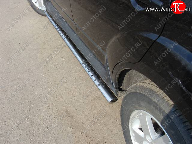 33 999 р. Пороги овальные с проступью 75х42 мм ТСС Тюнинг  Mitsubishi Outlander  GF (2012-2014) дорестайлинг (серые)  с доставкой в г. Кемерово
