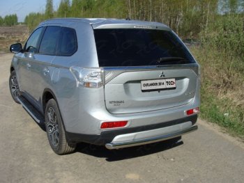 15 999 р. Защита задняя (центральная нержавейка 60,3 мм) ТСС Тюнинг  Mitsubishi Outlander  GF (2014-2016) 1-ый рестайлинг  с доставкой в г. Кемерово. Увеличить фотографию 1