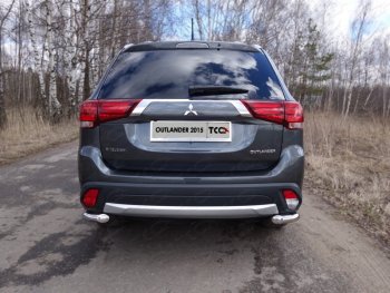 21 999 р. Защита заднего бампера (уголки, d60,3 мм) TCC  Mitsubishi Outlander  GF (2015-2018) 2-ой рестайлинг  с доставкой в г. Кемерово. Увеличить фотографию 1