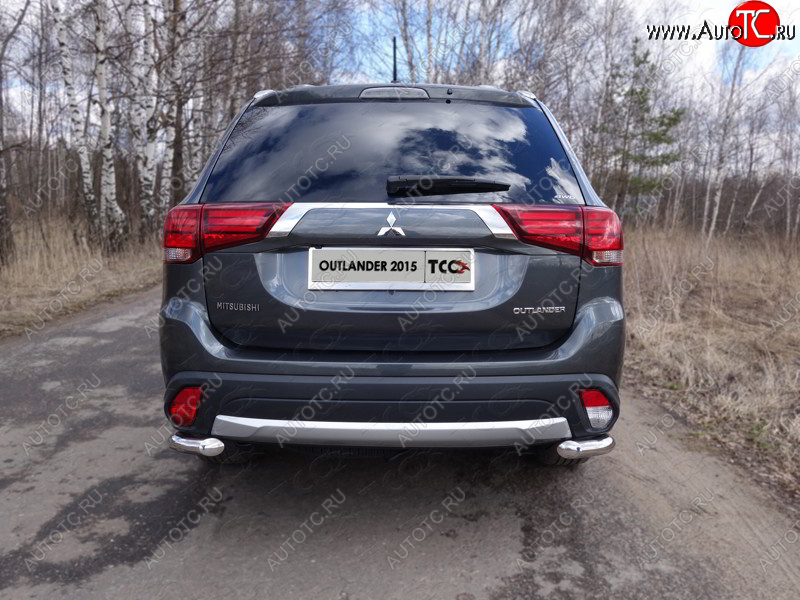 21 999 р. Защита заднего бампера (уголки, d60,3 мм) TCC  Mitsubishi Outlander  GF (2015-2018) 2-ой рестайлинг  с доставкой в г. Кемерово