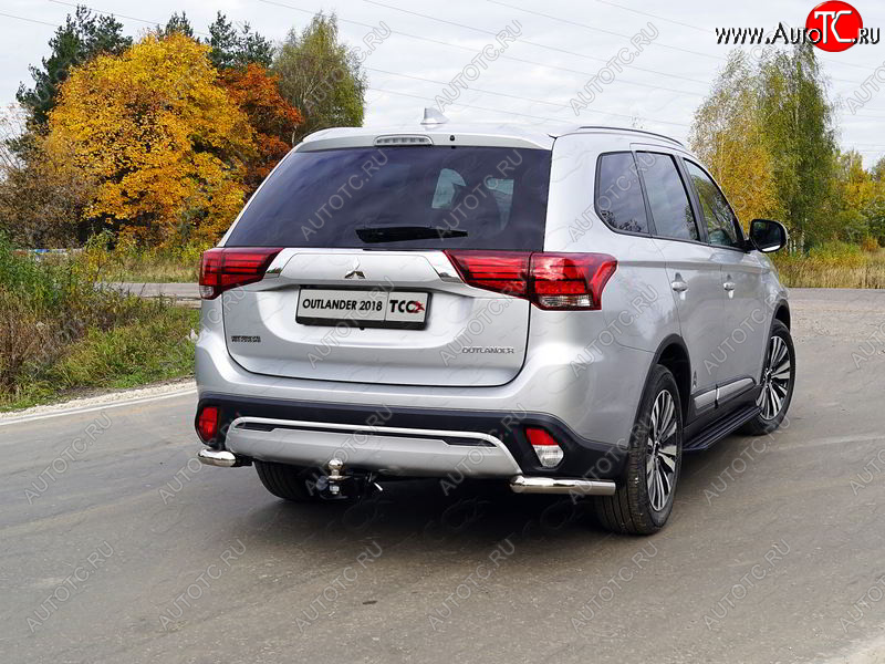 21 999 р. Защита заднего бампера (уголки, d60,3 мм) TCC  Mitsubishi Outlander  GF (2018-2022) 3-ий рестайлинг  с доставкой в г. Кемерово