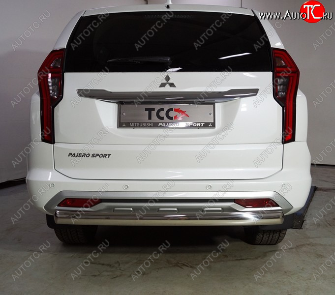 22 999 р. Защита заднего бампера (овальная, d75х42 мм) TCC  Mitsubishi Pajero Sport  QF (2019-2022) рестайлинг  с доставкой в г. Кемерово