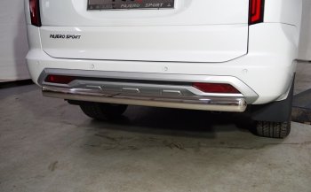 22 999 р. Защита заднего бампера (овальная, d75х42 мм) TCC  Mitsubishi Pajero Sport  QF (2019-2022) рестайлинг  с доставкой в г. Кемерово. Увеличить фотографию 2