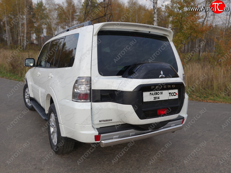 19 299 р. Защита задняя (центральная, нержавейка d75*42 мм) ТСС Тюнинг  Toyota RAV4  XA40 (2015-2019) 5 дв. рестайлинг (центральная)  с доставкой в г. Кемерово