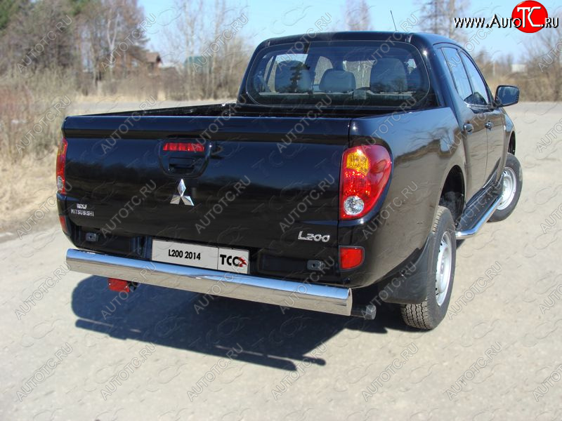 12 999 р. Защита задняя (центральная 120х60 мм) ТСС Тюнинг  Mitsubishi L200  4 (2013-2016)  рестайлинг (центральная)  с доставкой в г. Кемерово