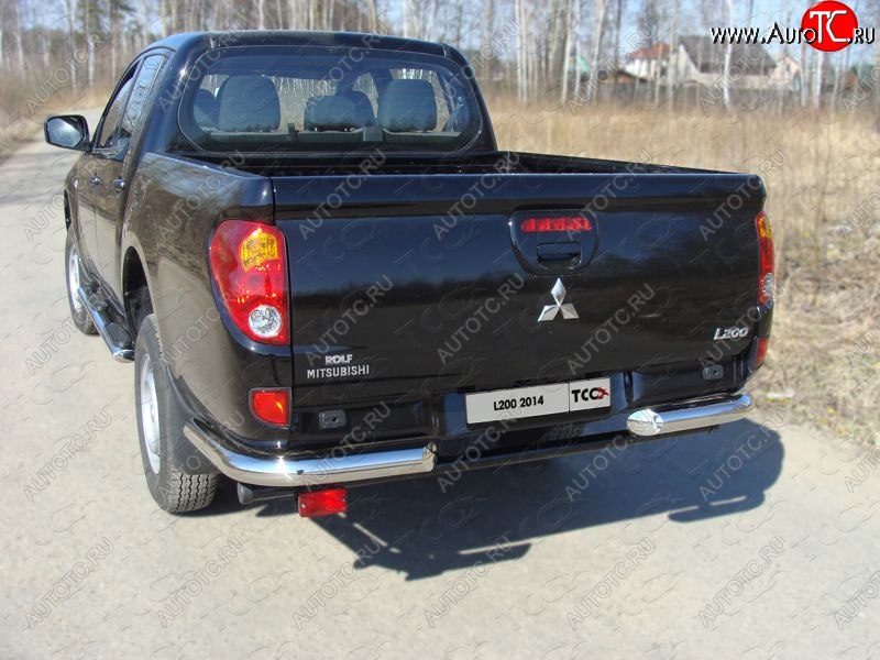 21 999 р. Защита задняя (уголки, нержавейка 76,1 мм) ТСС Тюнинг  Mitsubishi L200  4 (2013-2016)  рестайлинг  с доставкой в г. Кемерово