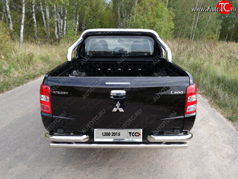 54 999 р. Защита кузова d76,1 мм (только для кузова) ТСС Тюнинг Mitsubishi L200 5 KK,KL дорестайлинг (2015-2019) (нержавейка)  с доставкой в г. Кемерово