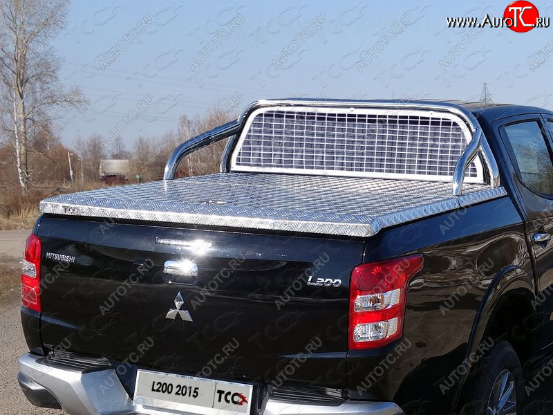 81 999 р. Защита кузова и заднего стекла (для крышки) d 75*42 мм ТСС Тюнинг  Mitsubishi L200  5 KK,KL (2018-2022) рестайлинг (нержавейка)  с доставкой в г. Кемерово