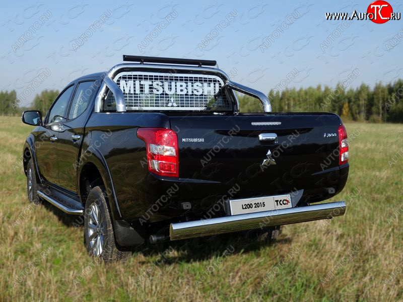 17 899 р. Защита задняя (центральная 120х60 мм) ТСС Тюнинг  Mitsubishi L200  5 KK,KL (2018-2022) рестайлинг (центральная)  с доставкой в г. Кемерово