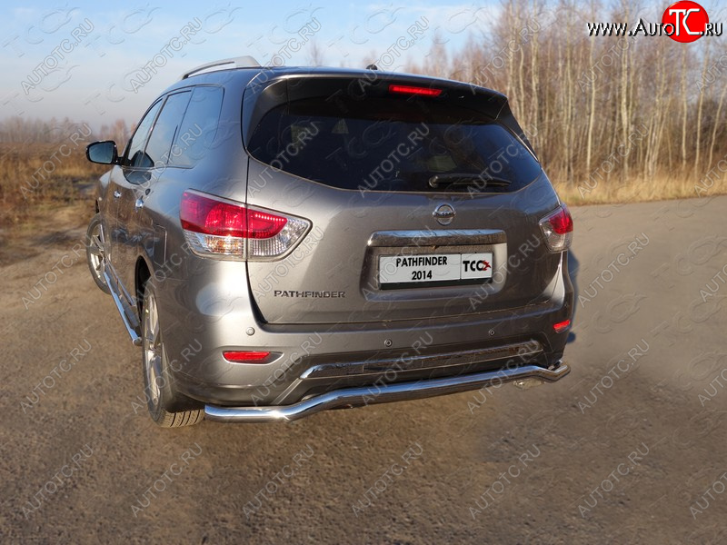 24 999 р. Защита задняя (нержавейка 60,3 мм) ТСС Тюнинг  Nissan Pathfinder  R52 (2012-2017) дорестайлинг  с доставкой в г. Кемерово
