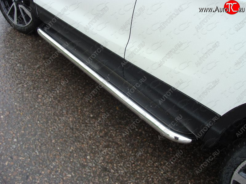 41 749 р. Пороги с площадкой 60,3 мм ТСС Тюнинг  Nissan Qashqai  2 (2013-2019) J11 дорестайлинг (нержавейка )  с доставкой в г. Кемерово