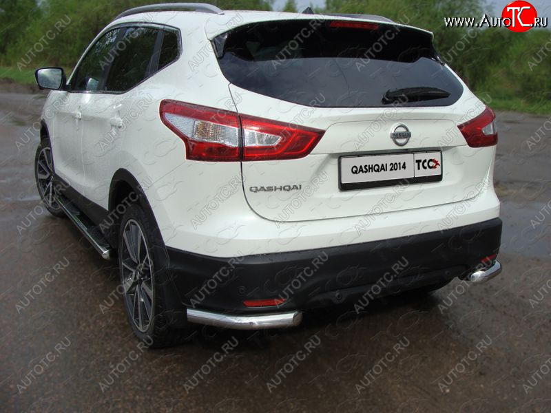 15 999 р. Защита заднего бампера (уголки, d60,3 мм) TCC  Nissan Qashqai  2 (2013-2019) J11 дорестайлинг  с доставкой в г. Кемерово
