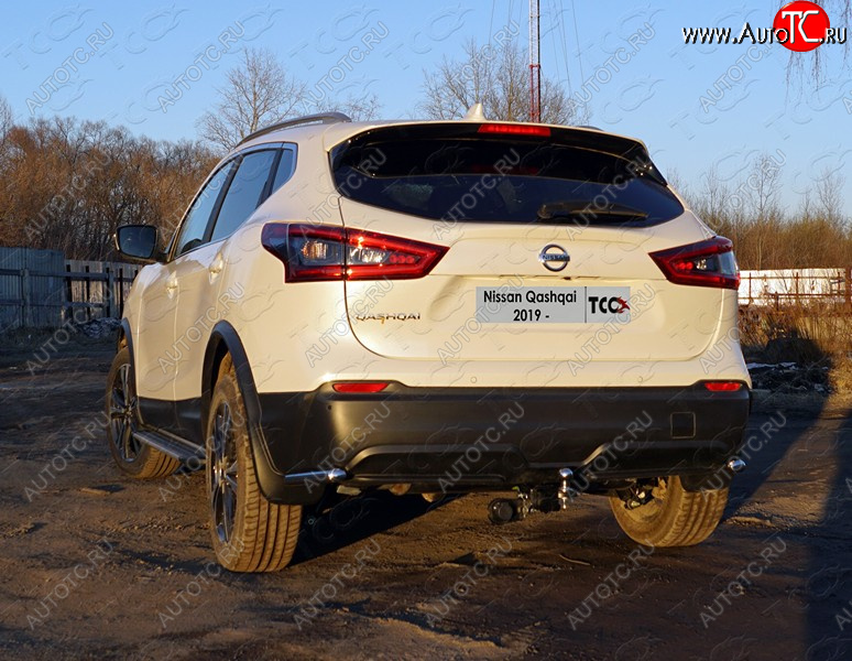 13 349 р. Защита заднего бампера (уголки, d42,4 мм) TCC  Nissan Qashqai  2 (2017-2022) J11 рестайлинг  с доставкой в г. Кемерово