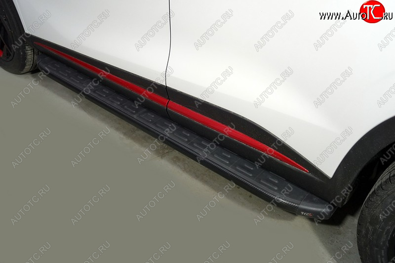 21 999 р. Пороги алюминиевые с пластиковой накладкой ТСС Тюнинг  Omoda C5 (2021-2025) (карбон черные)  с доставкой в г. Кемерово