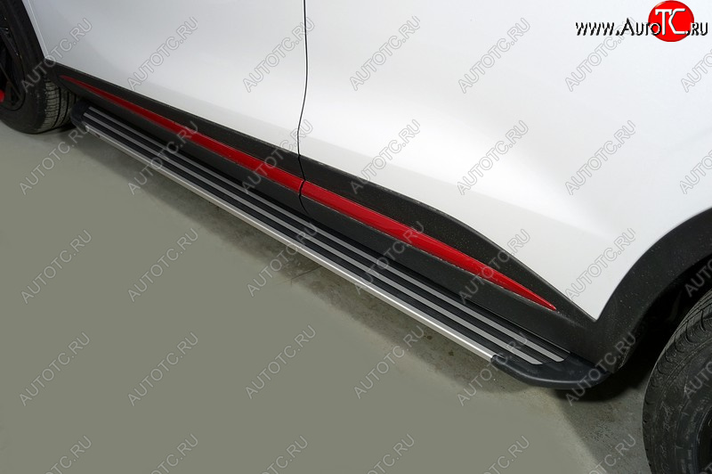 20 599 р. Пороги алюминиевые Slim Line ТСС Тюнинг  Omoda C5 (2021-2025) (Silver)  с доставкой в г. Кемерово
