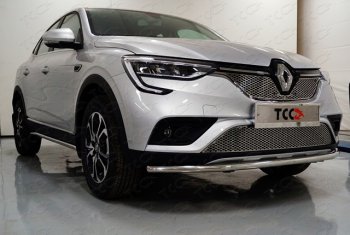 13 999 р. Защита переднего бампера нижняя 42,4 мм ТСС Тюнинг  Renault Arkana (2019-2025) (нержавейка)  с доставкой в г. Кемерово. Увеличить фотографию 1