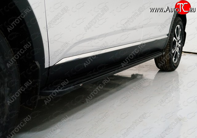 21 999 р. Пороги алюминиевые Slim Line ТСС Тюнинг  Renault Arkana (2019-2025) (Black )  с доставкой в г. Кемерово