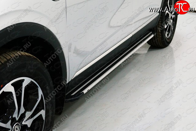 20 599 р. Пороги алюминиевые Slim Line ТСС Тюнинг  Renault Arkana (2019-2025) (Silver)  с доставкой в г. Кемерово